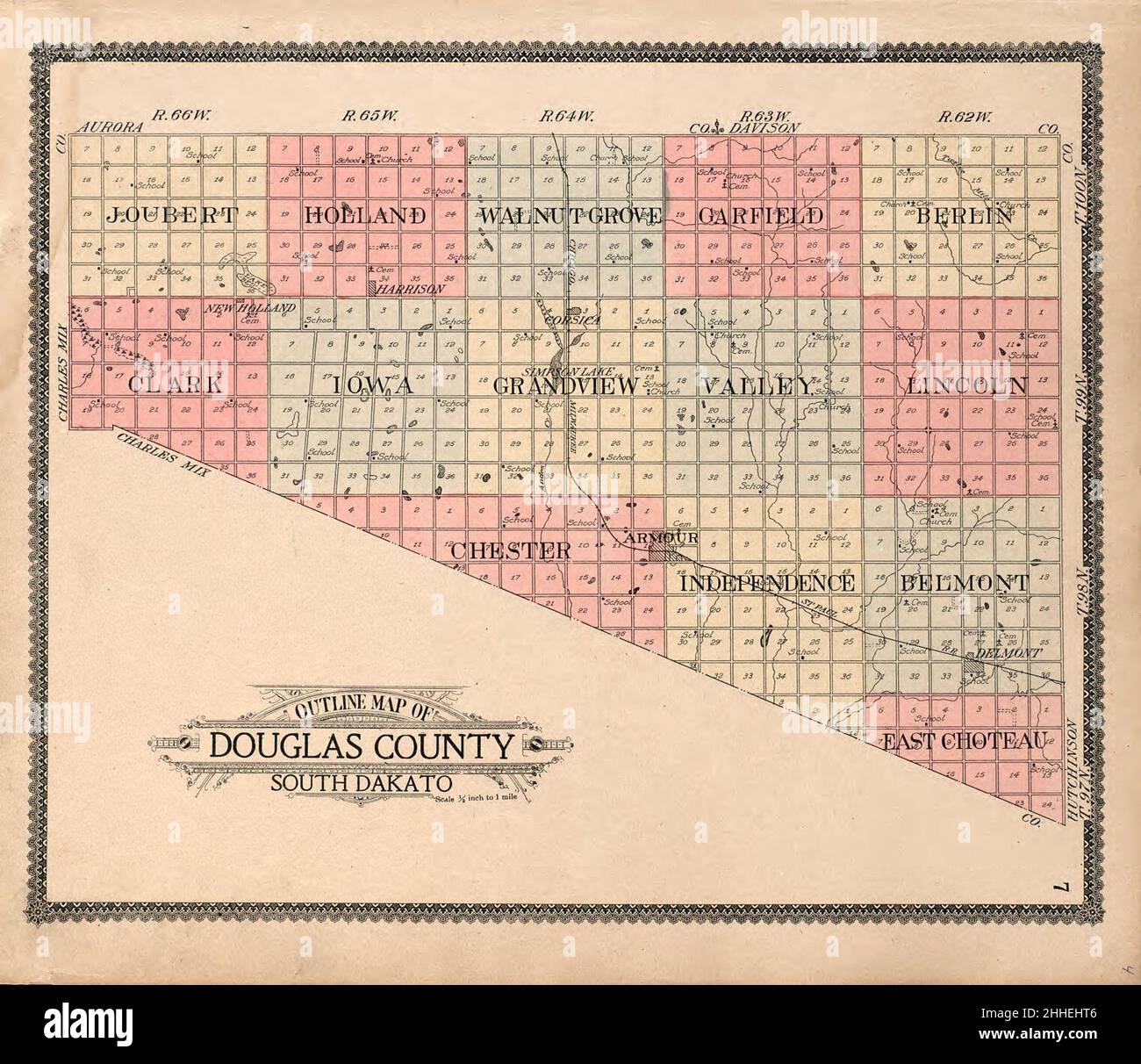 Standard atlas of Douglas County, South Dakota including a plat book