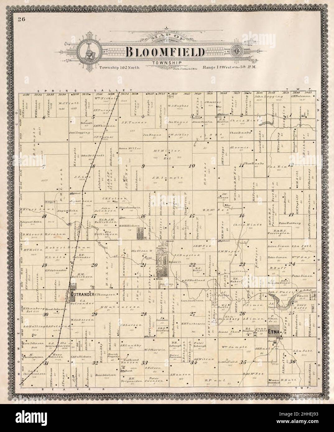 Standard atlas of Fillmore County, Minnesota including a plat book of