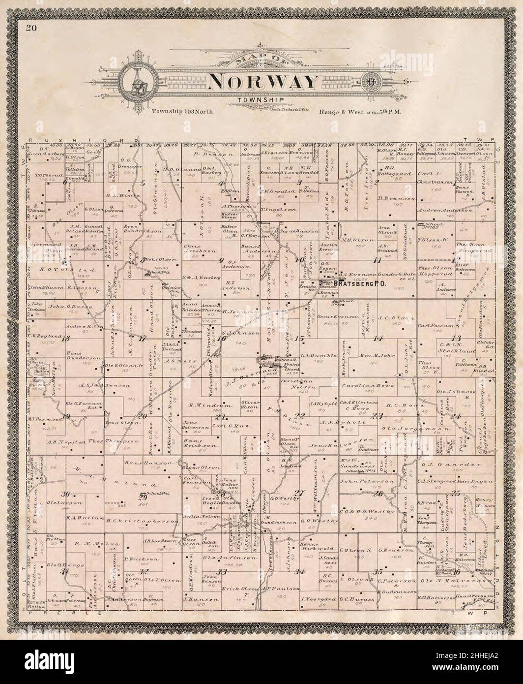 Standard atlas of Fillmore County, Minnesota including a plat book of
