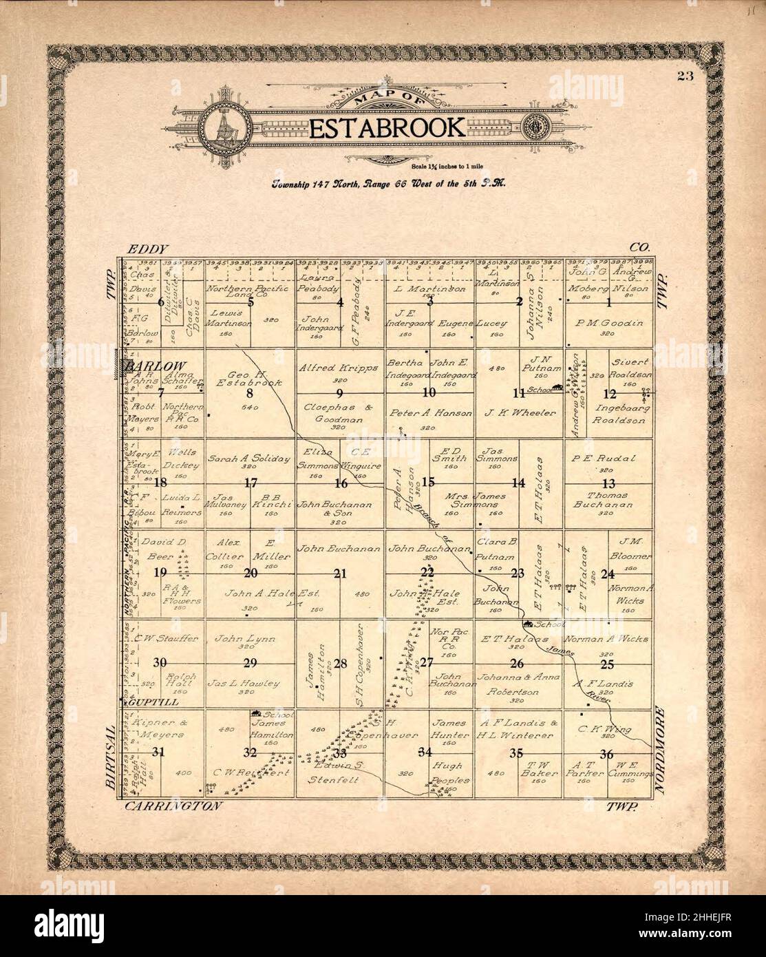 Standard Atlas Of Foster County North Dakota Including A Plat Book Of The Villages Cities 9338