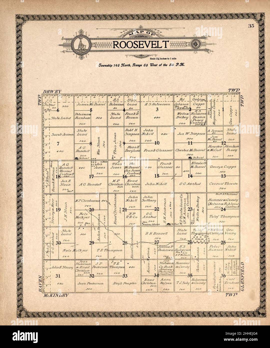 Standard atlas of Foster County, North Dakota including a plat book
