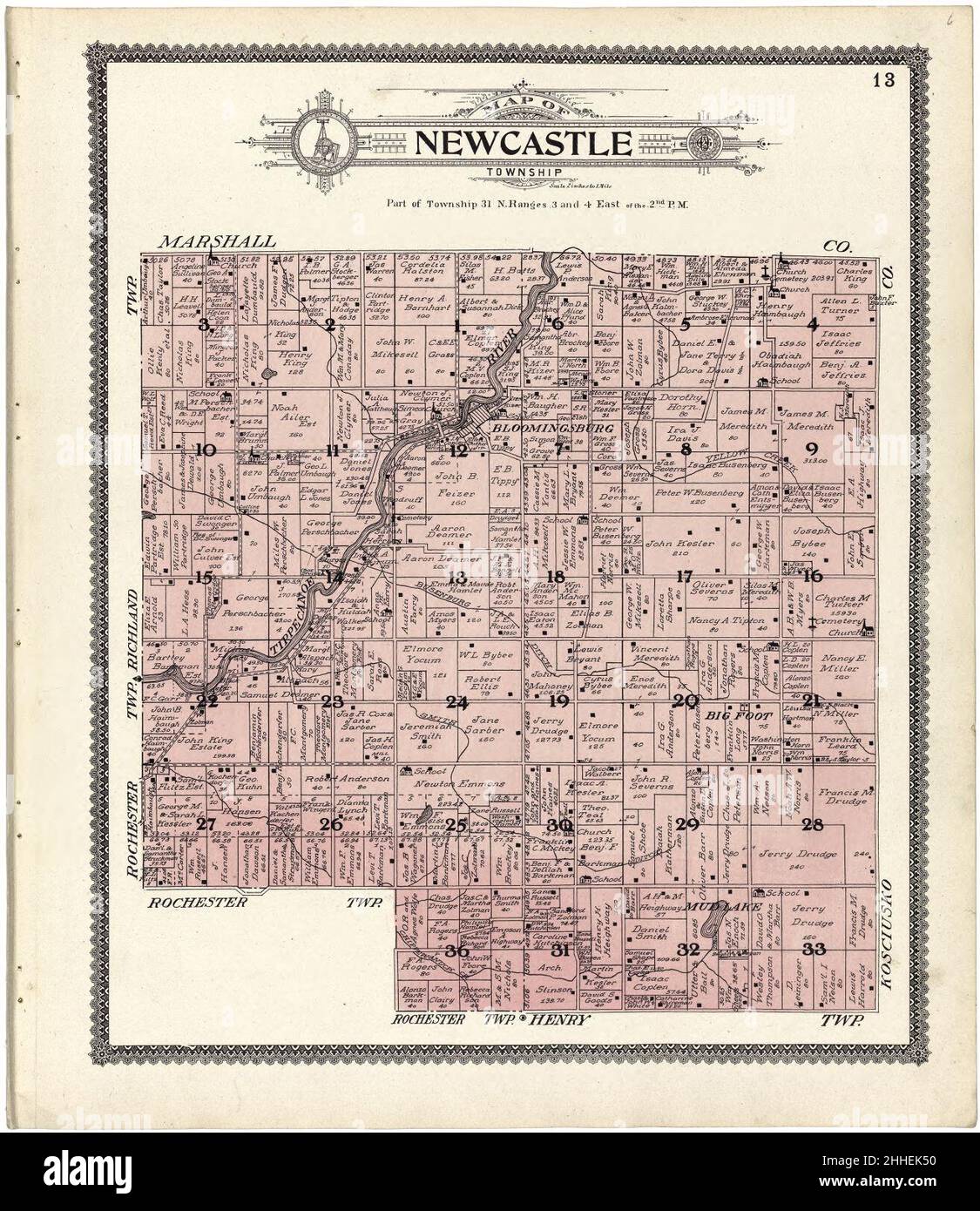 Fulton County Indiana Plat Map Standard Atlas Of Fulton County, Indiana - Including A Plat Book Of The  Villages, Cities And Townships