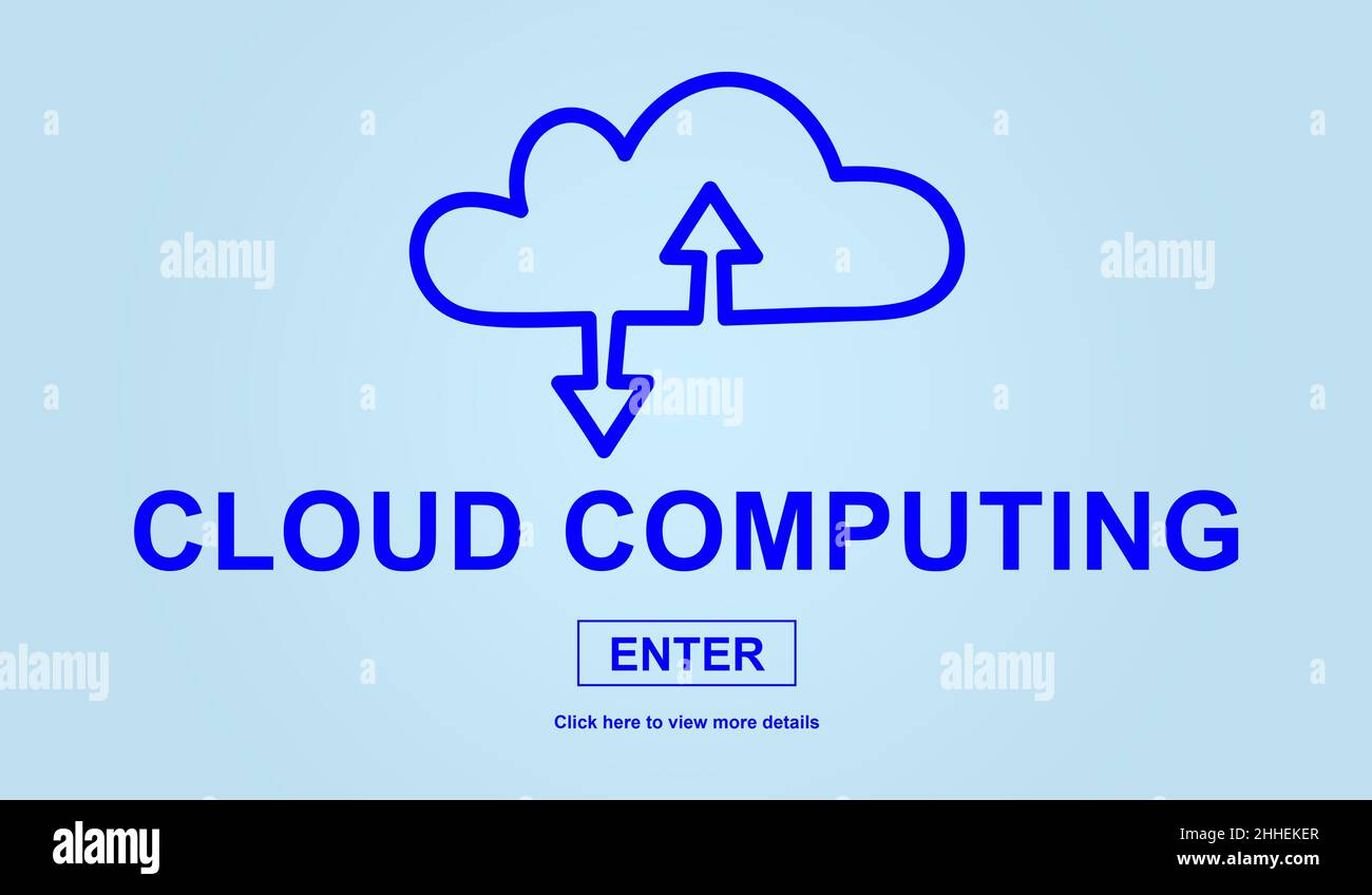 Illustration of a cloud computing concept Stock Photo - Alamy