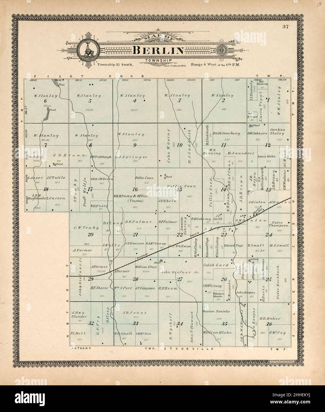Standard atlas of Harper County, Kansas including a plat book of the