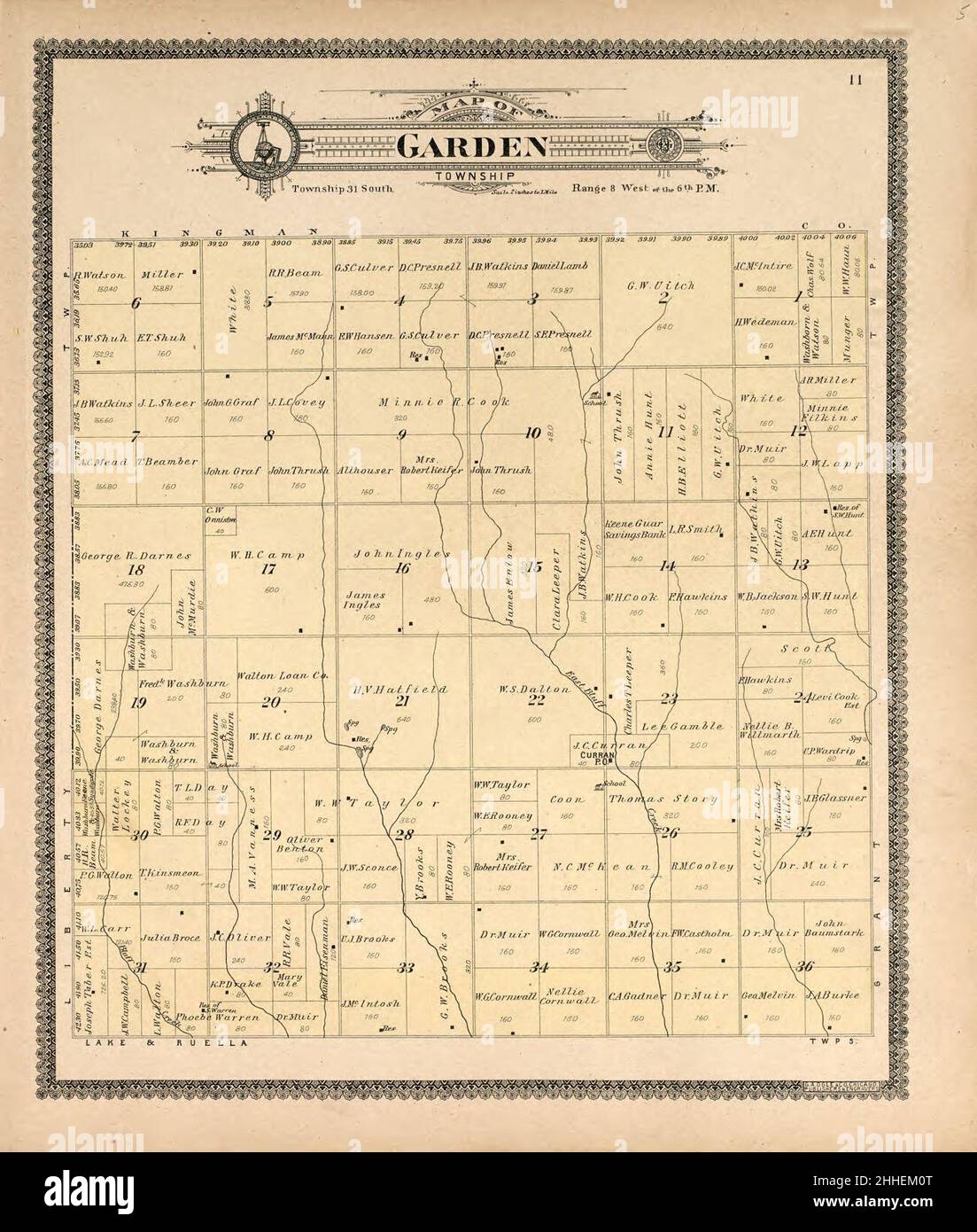 Standard atlas of Harper County, Kansas including a plat book of the villages, cities and