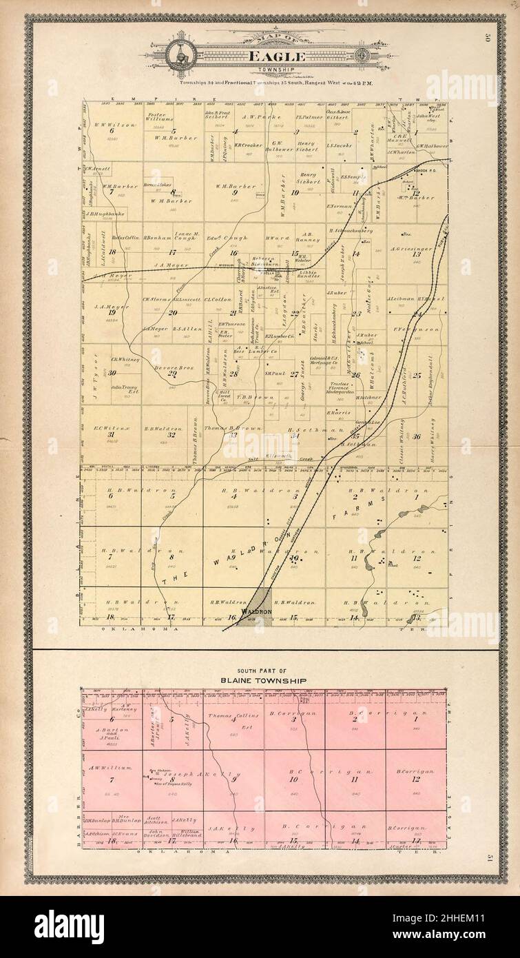 Standard atlas of Harper County, Kansas including a plat book of the villages, cities and