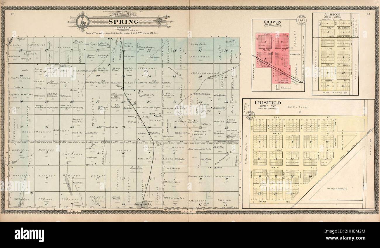 Standard atlas of Harper County, Kansas including a plat book of the villages, cities and