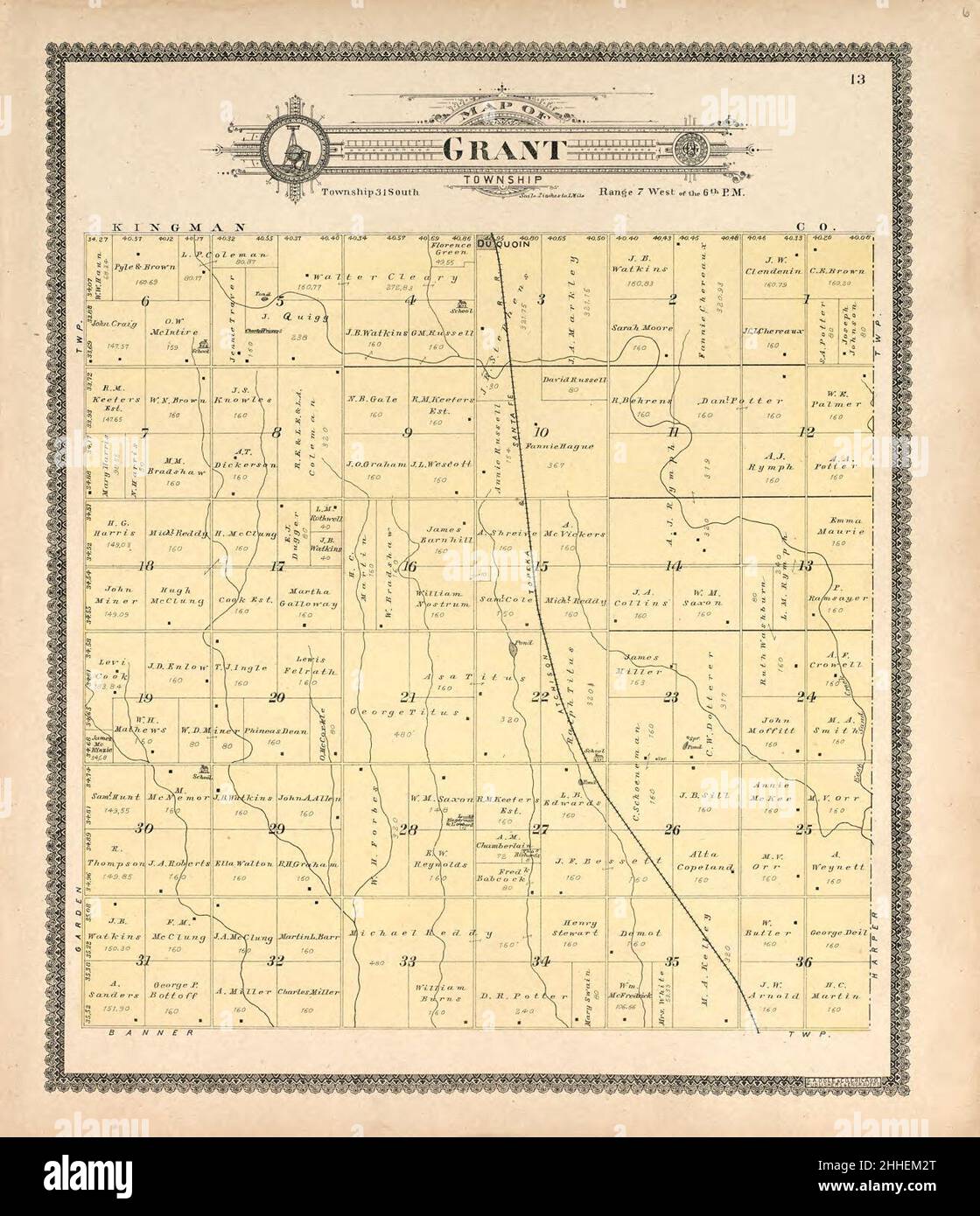 Standard atlas of Harper County, Kansas including a plat book of the