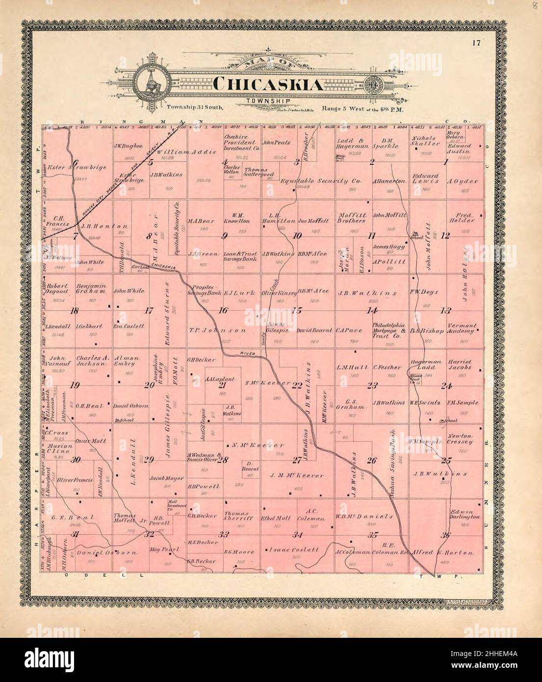 Standard atlas of Harper County, Kansas including a plat book of the