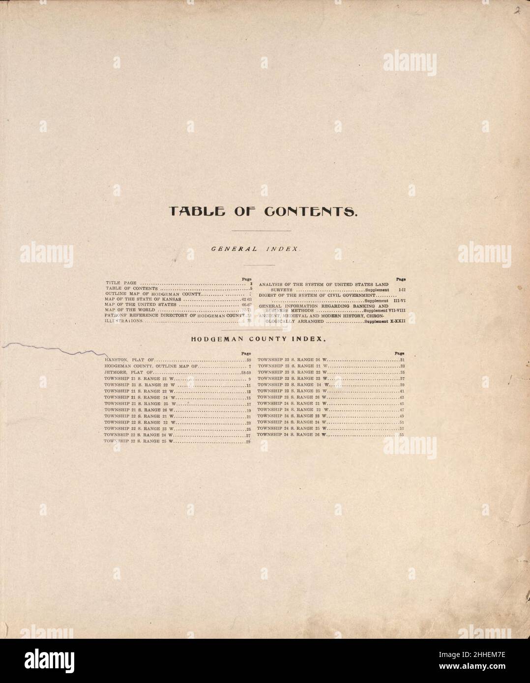 Standard atlas of Hodgeman County, Kansas including a plat book of