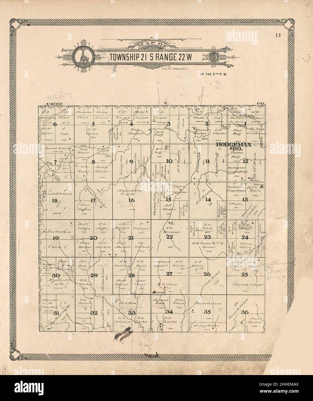 Standard atlas of Hodgeman County, Kansas including a plat book of