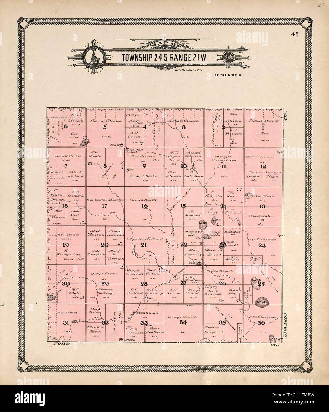 Standard atlas of Hodgeman County, Kansas including a plat book of