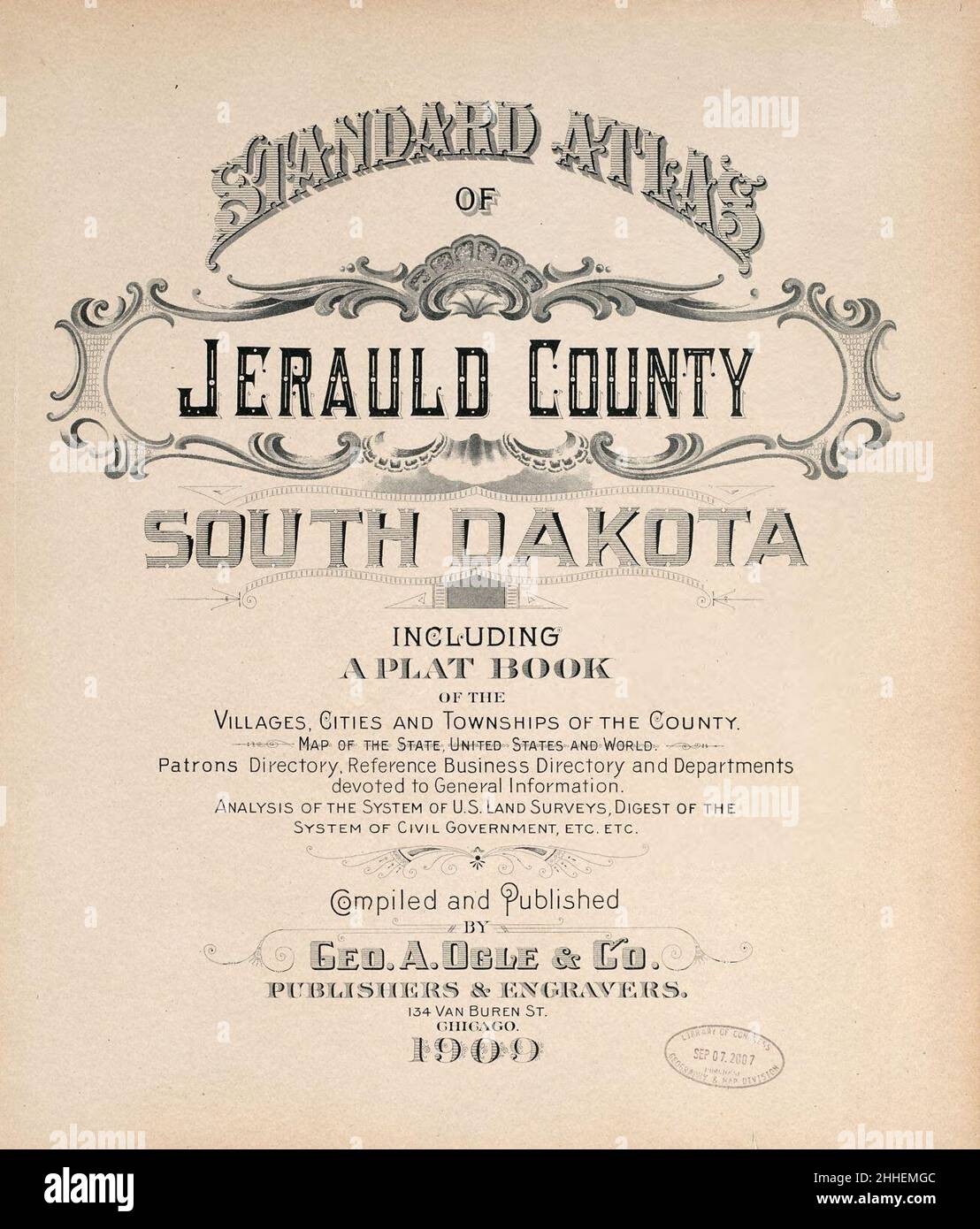 Standard atlas of Jerauld County, South Dakota including a plat book