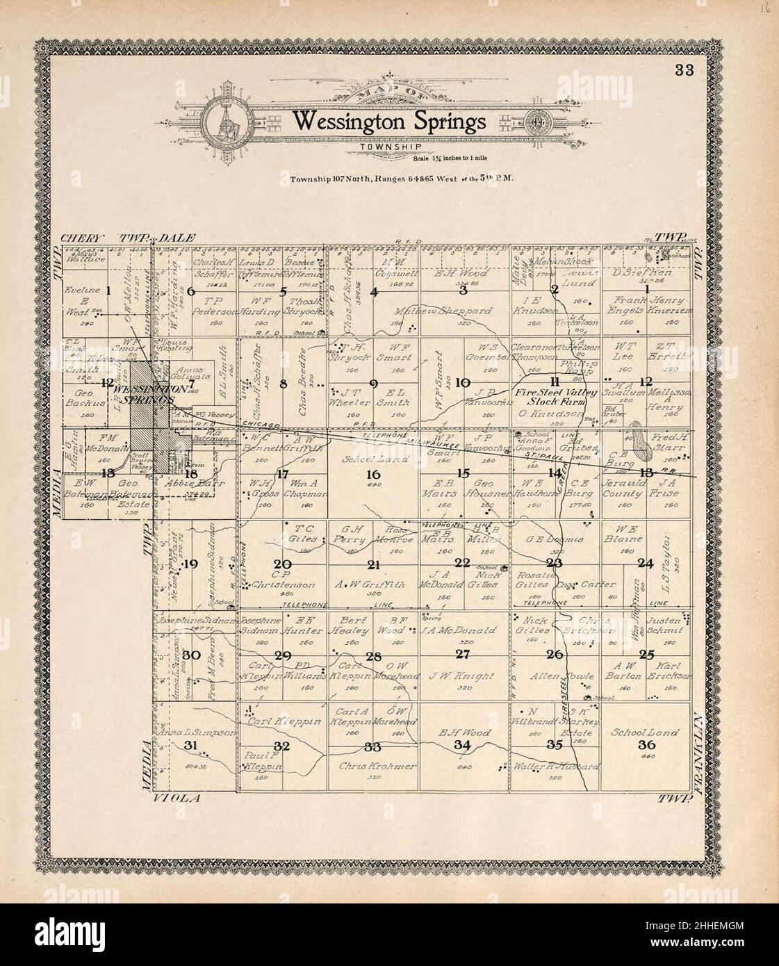 Standard atlas of Jerauld County, South Dakota including a plat book