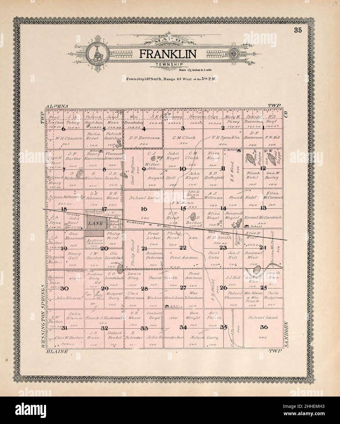 Standard atlas of Jerauld County, South Dakota including a plat book