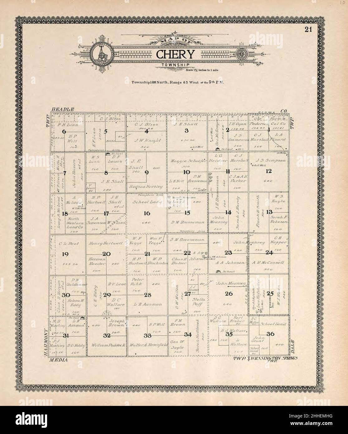 Standard atlas of Jerauld County, South Dakota including a plat book