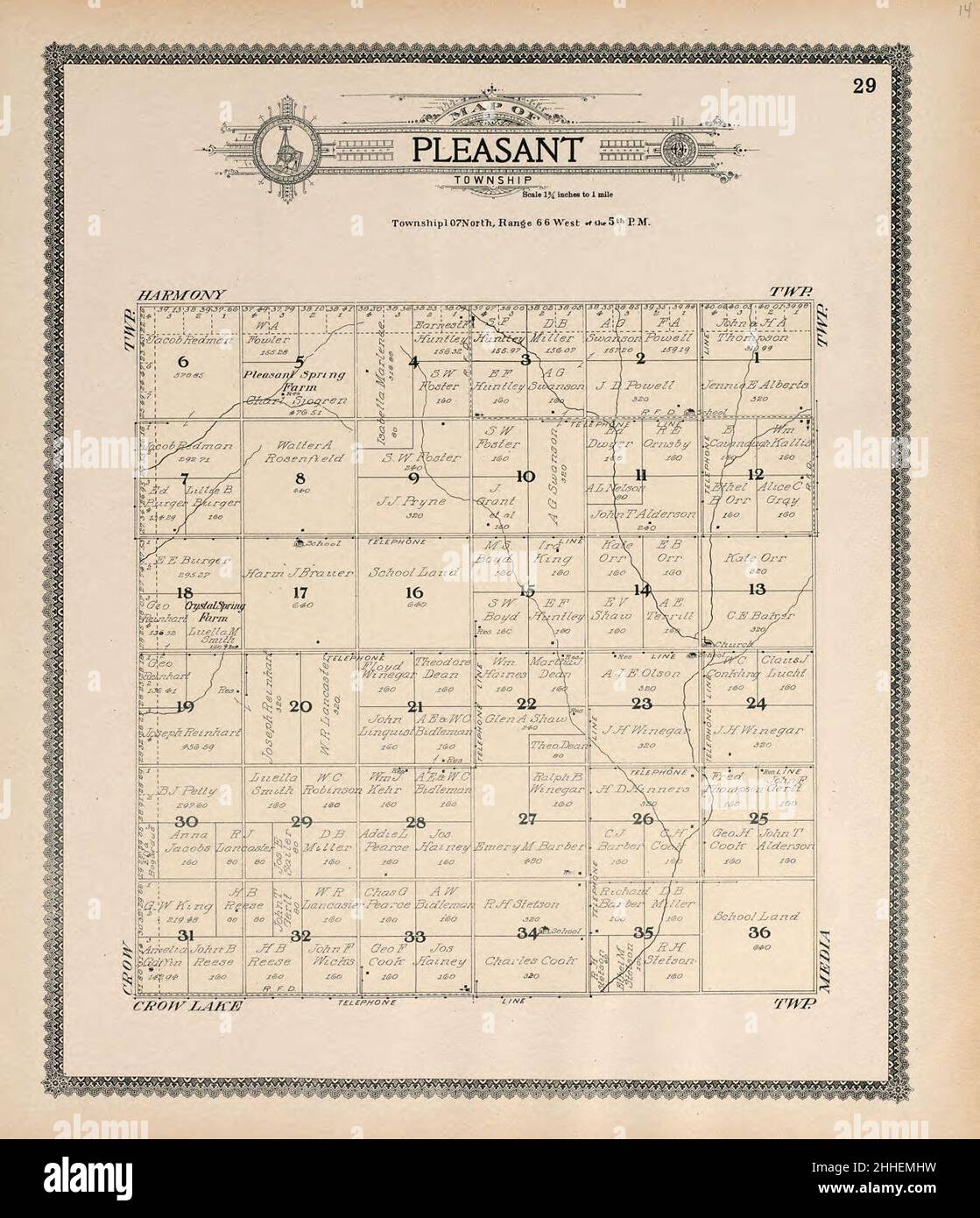 Standard atlas of Jerauld County, South Dakota including a plat book