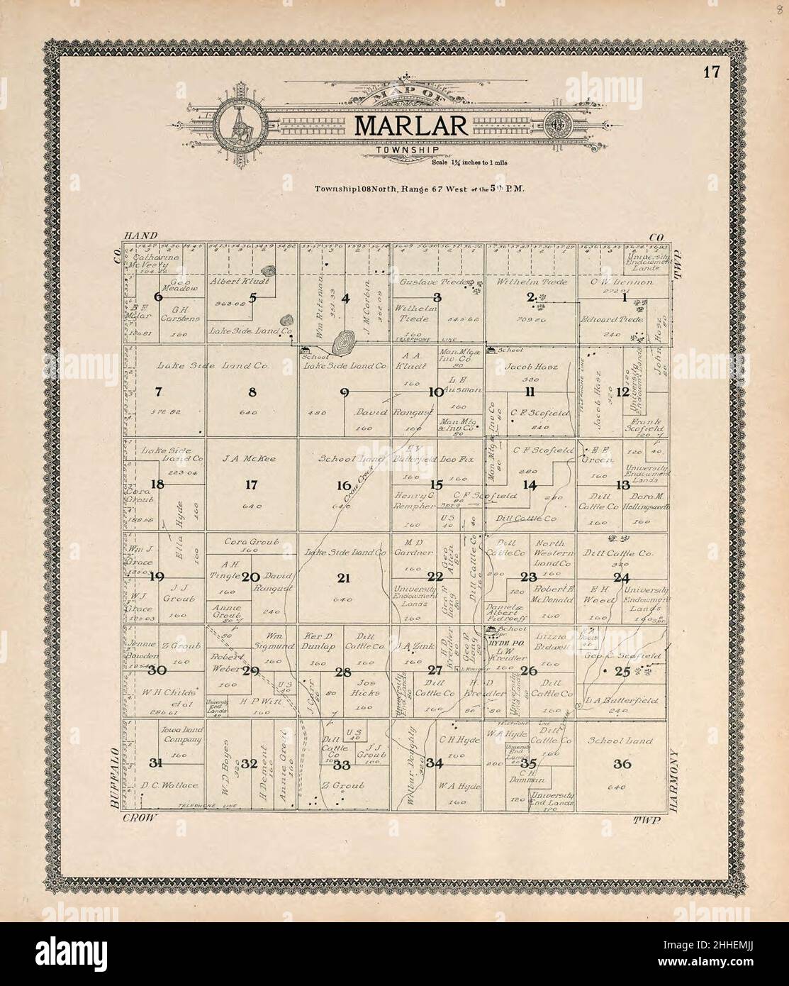 Standard atlas of Jerauld County, South Dakota including a plat book