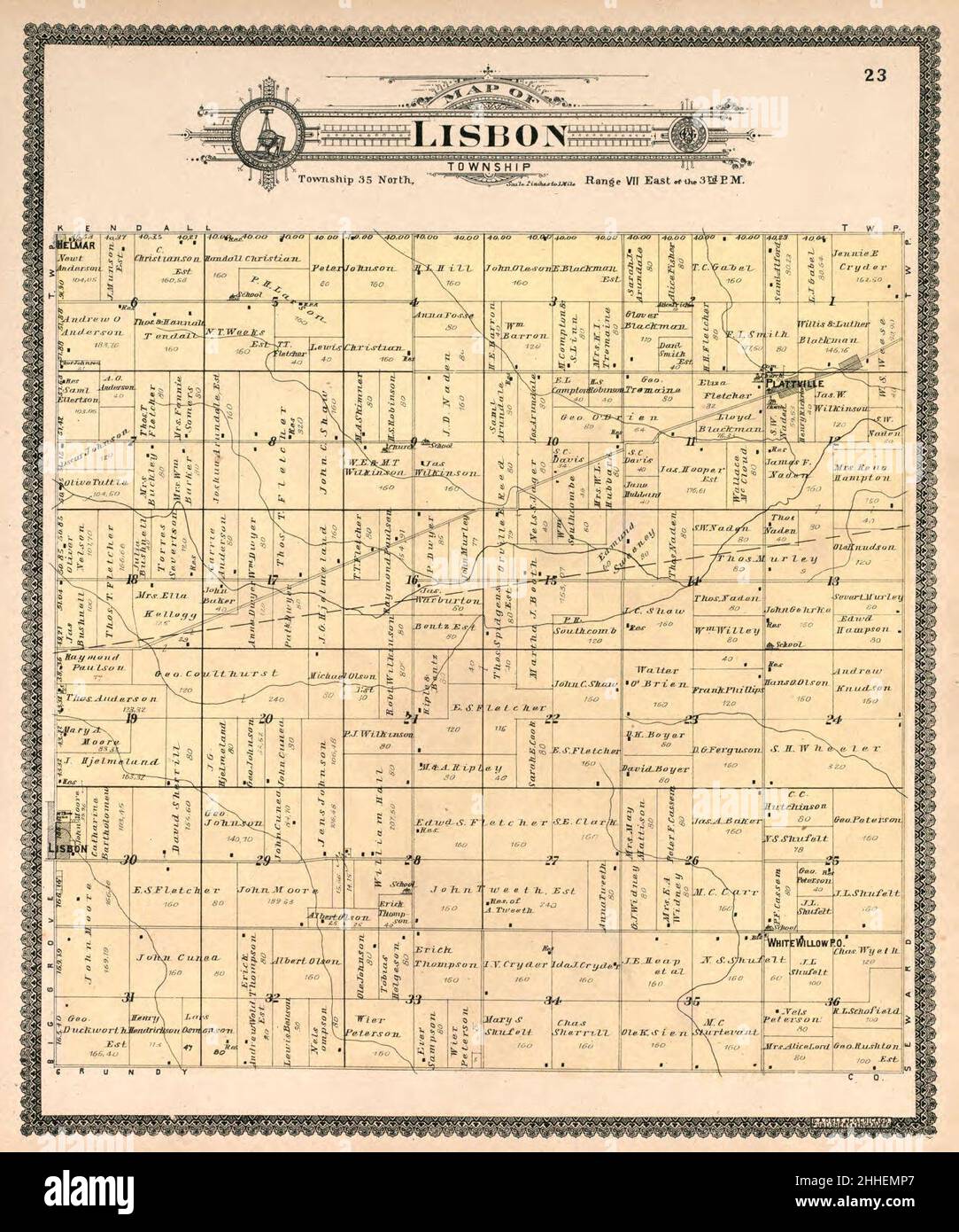 Standard atlas of Kendall County, Illinois including a plat book of