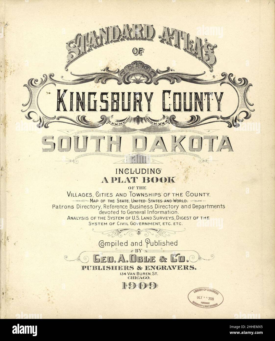 Standard atlas of Kingsbury County, South Dakota including a plat