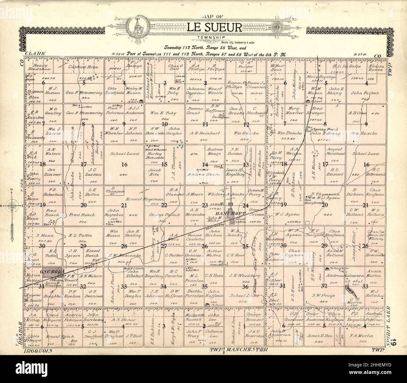Standard atlas of Kingsbury County, South Dakota including a plat