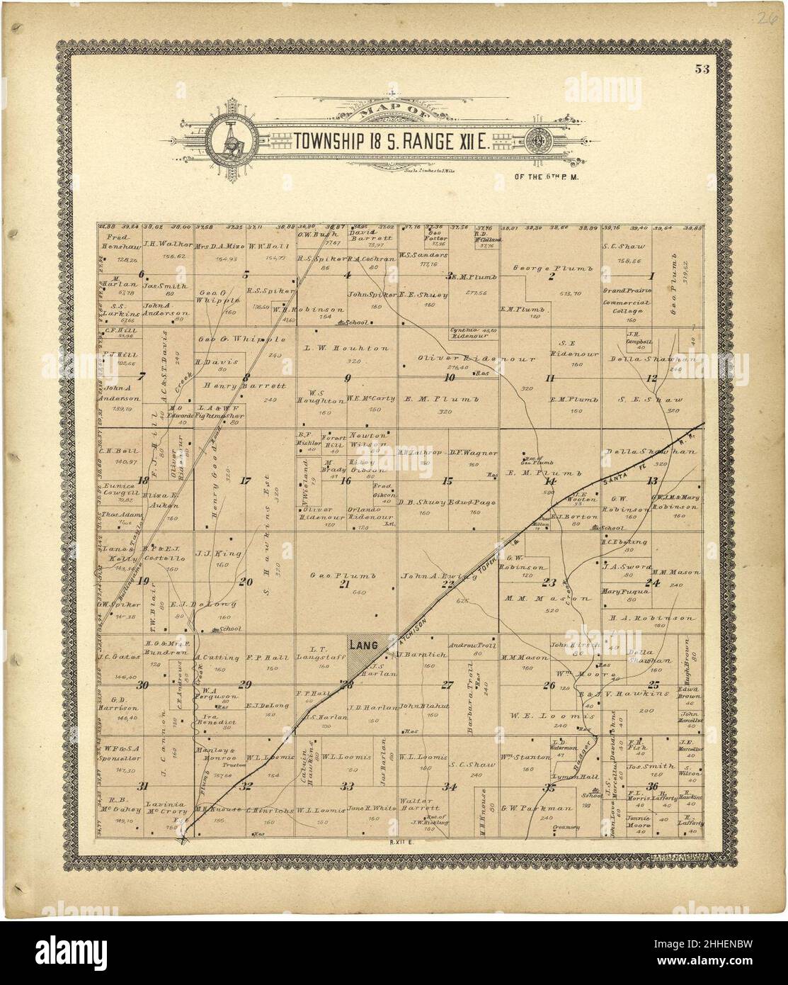Standard atlas of Lyon County, Kansas including a plat book of the