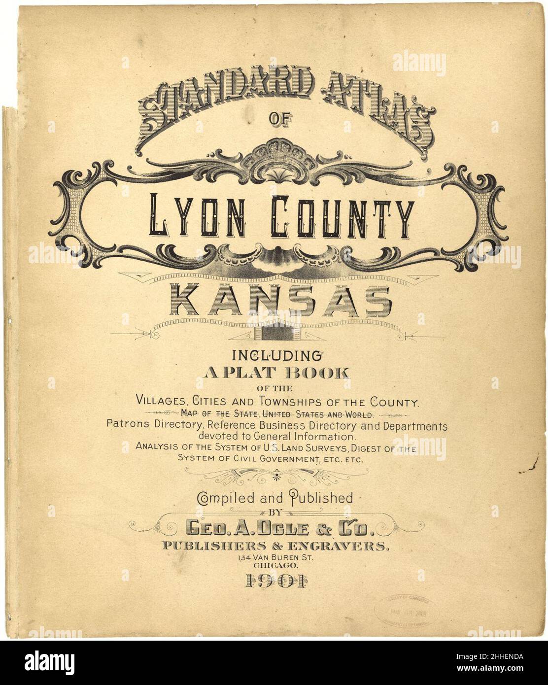 Standard atlas of Lyon County, Kansas including a plat book of the