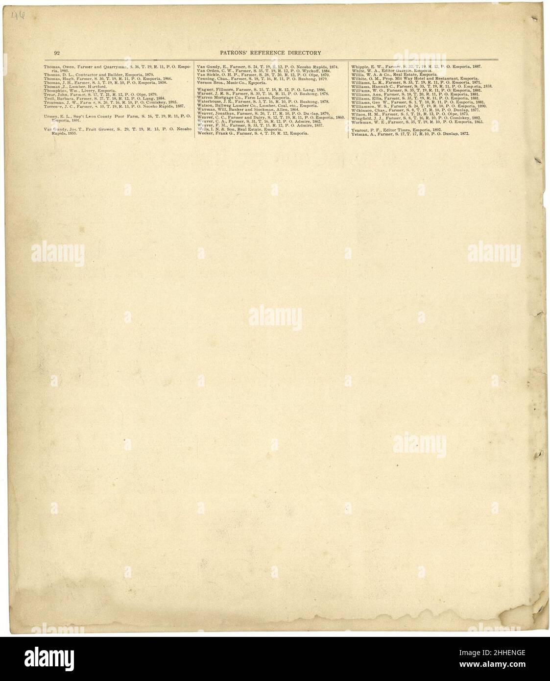 Standard atlas of Lyon County, Kansas including a plat book of the