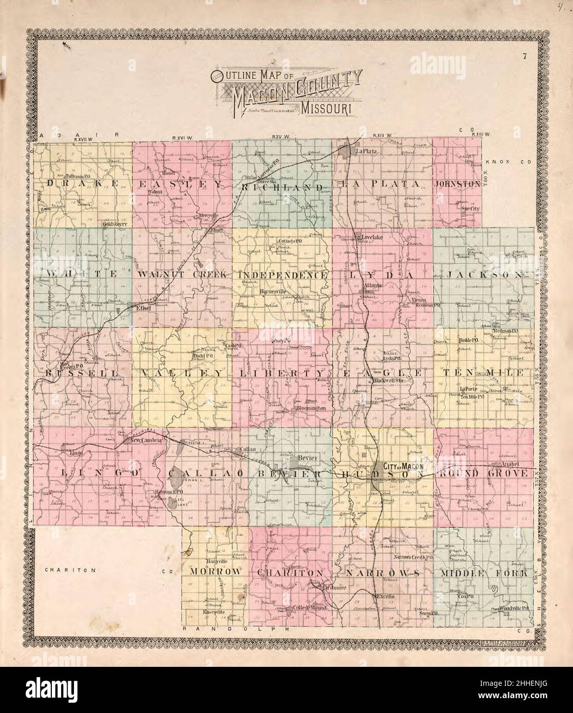 Standard atlas of Macon County - Standard Atlas Of Macon County Missouri Including A Plat Book Of The Villages Cities And Townships Of The County Map Of The State United States And World Farmers Directory Reference 2HHENJG