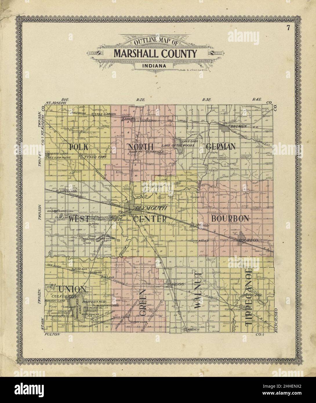Standard atlas of Marshall County, Indiana including a plat book of