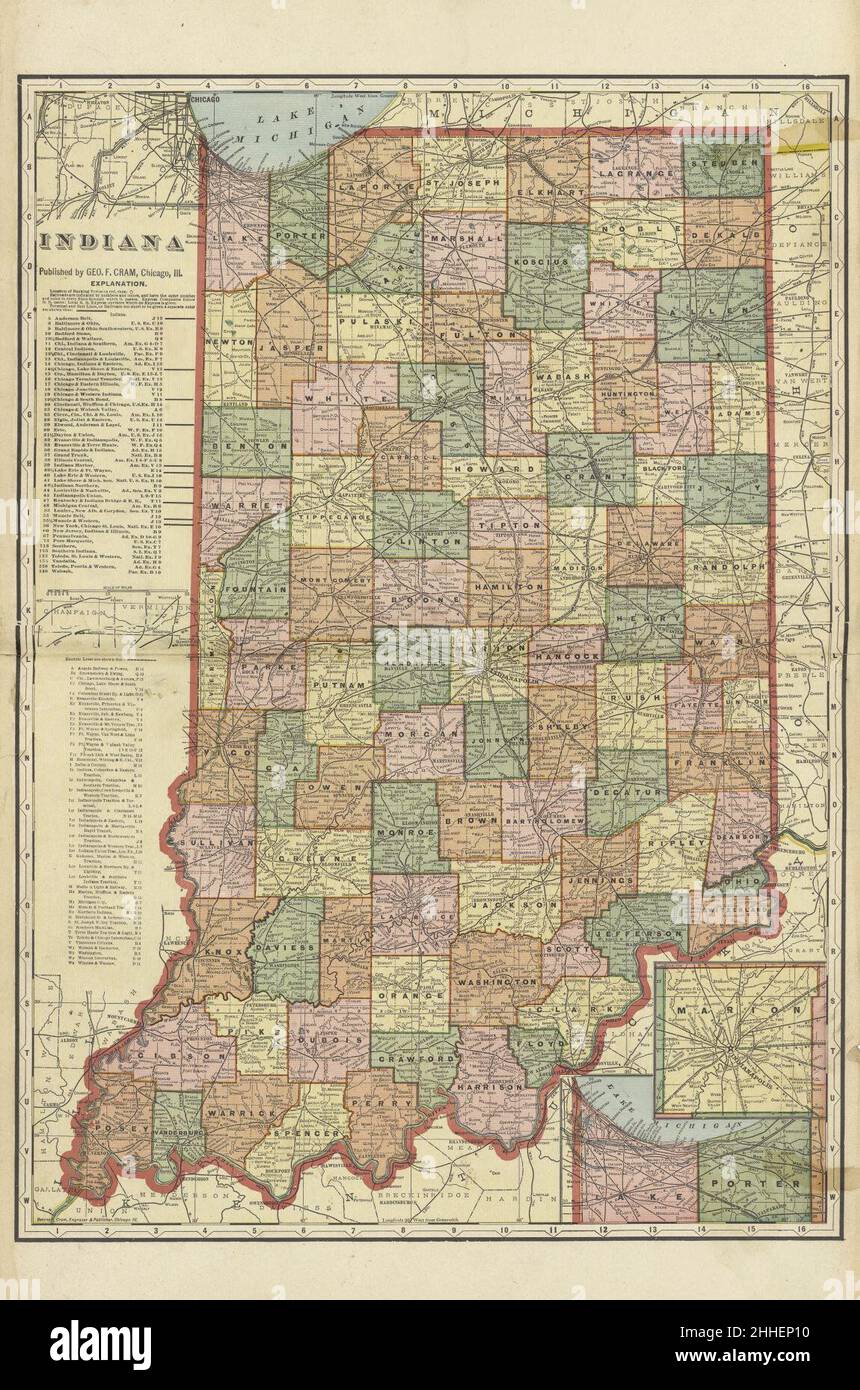 Marshall County Indiana Plat Map Standard Atlas Of Marshall County, Indiana - Including A Plat Book Of The  Villages, Cities And Townships