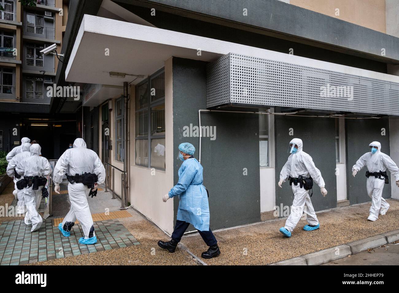 Hong Kong, Hong Kong. 22nd Jan, 2022. Police officers wearing personal