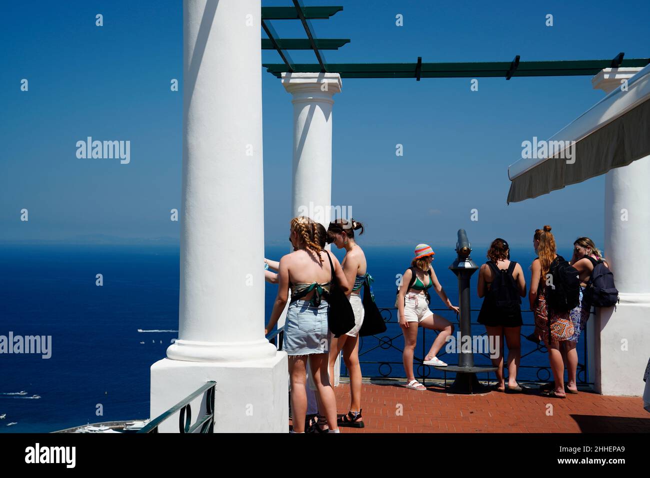 Piazza Umberto I,Capri,Capri Island,Campania,Italy,Europe Stock Photo