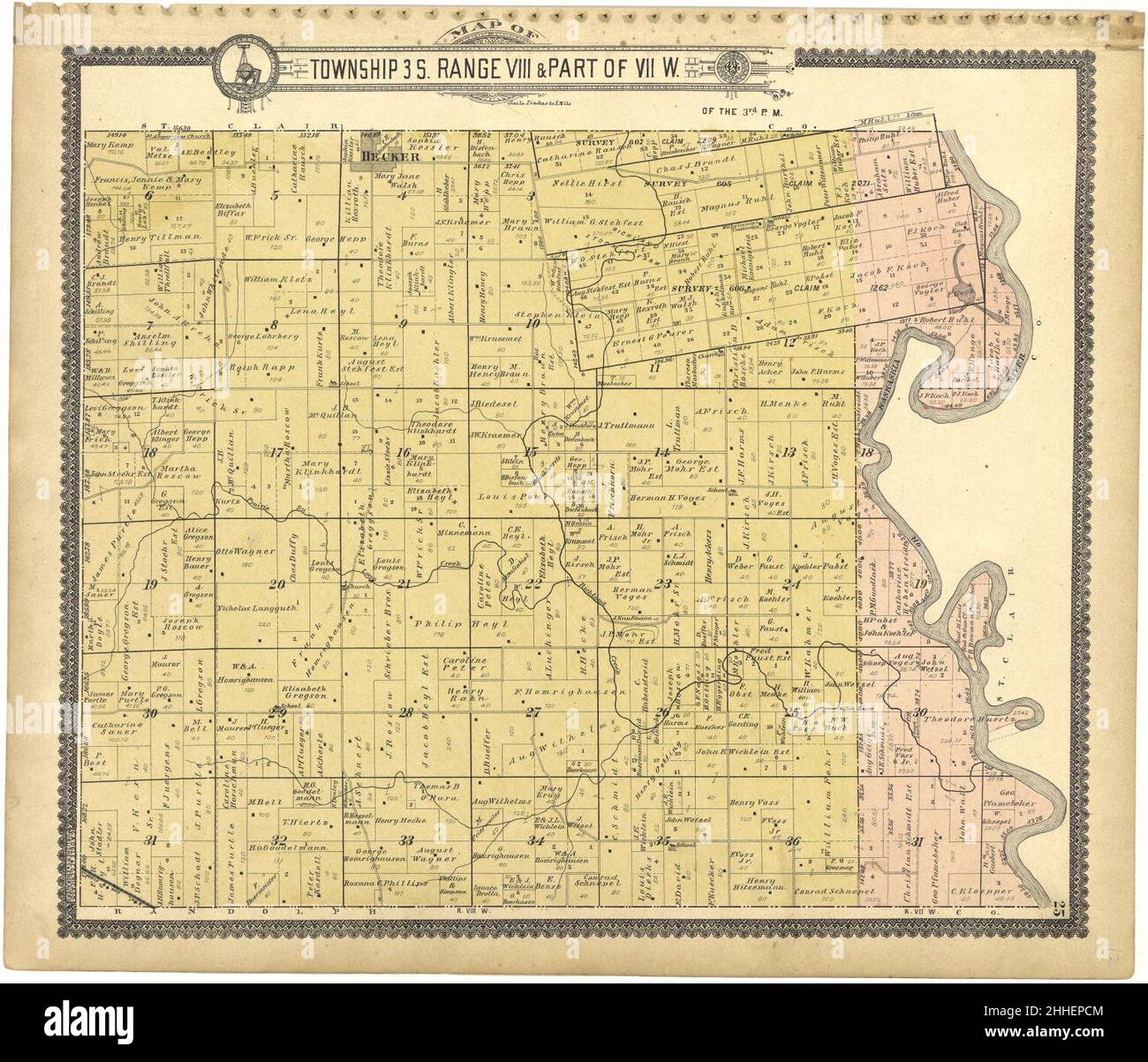 Standard atlas of Monroe County, Illinois including a plat book of