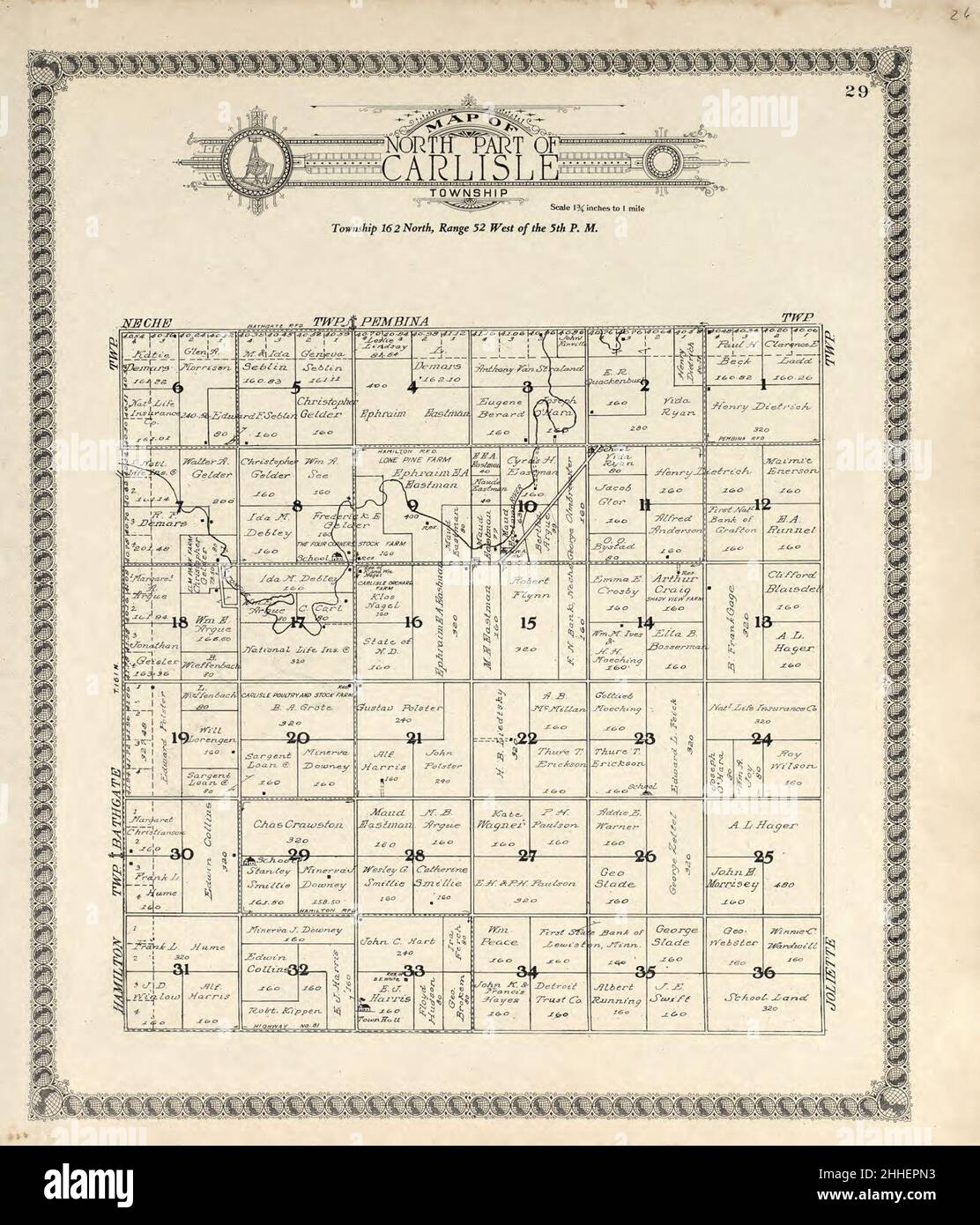 Standard atlas of Pembina County, North Dakota including a plat book
