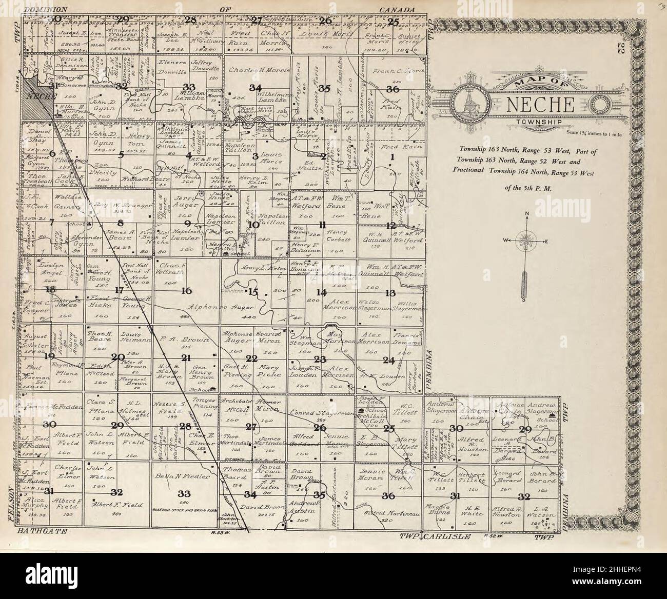 Standard atlas of Pembina County, North Dakota including a plat book