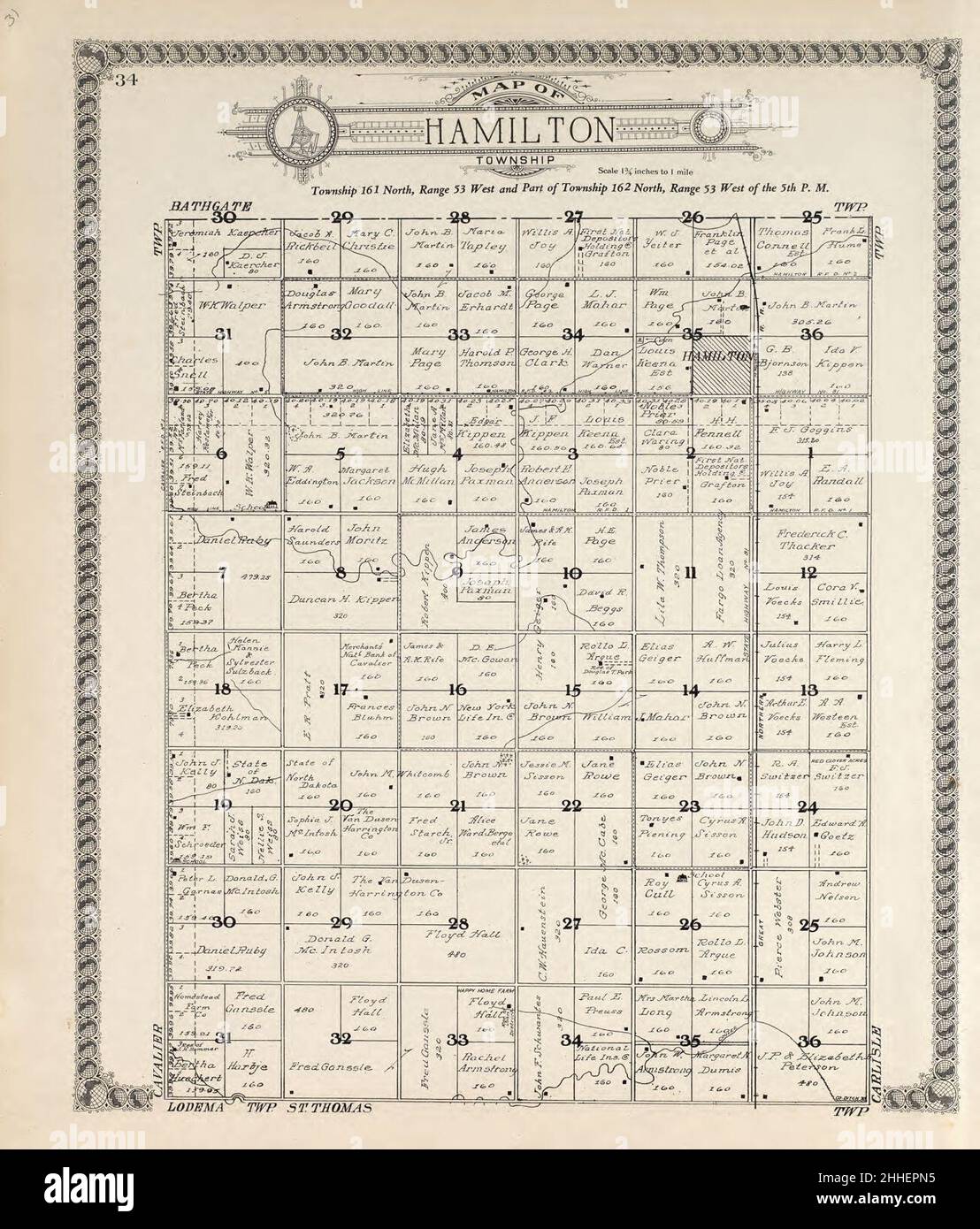 Standard atlas of Pembina County, North Dakota including a plat book