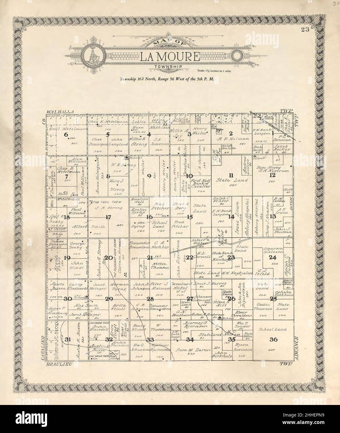 Standard atlas of Pembina County, North Dakota including a plat book