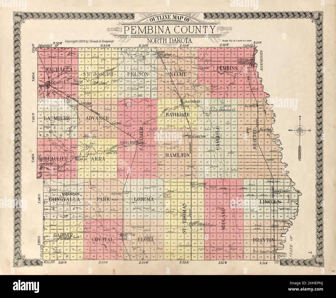 Standard atlas of Pembina County, North Dakota including a plat book