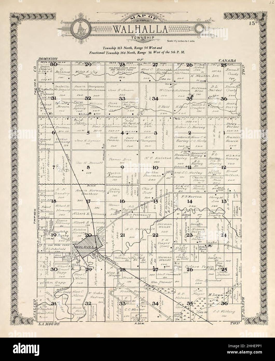Standard atlas of Pembina County, North Dakota including a plat book