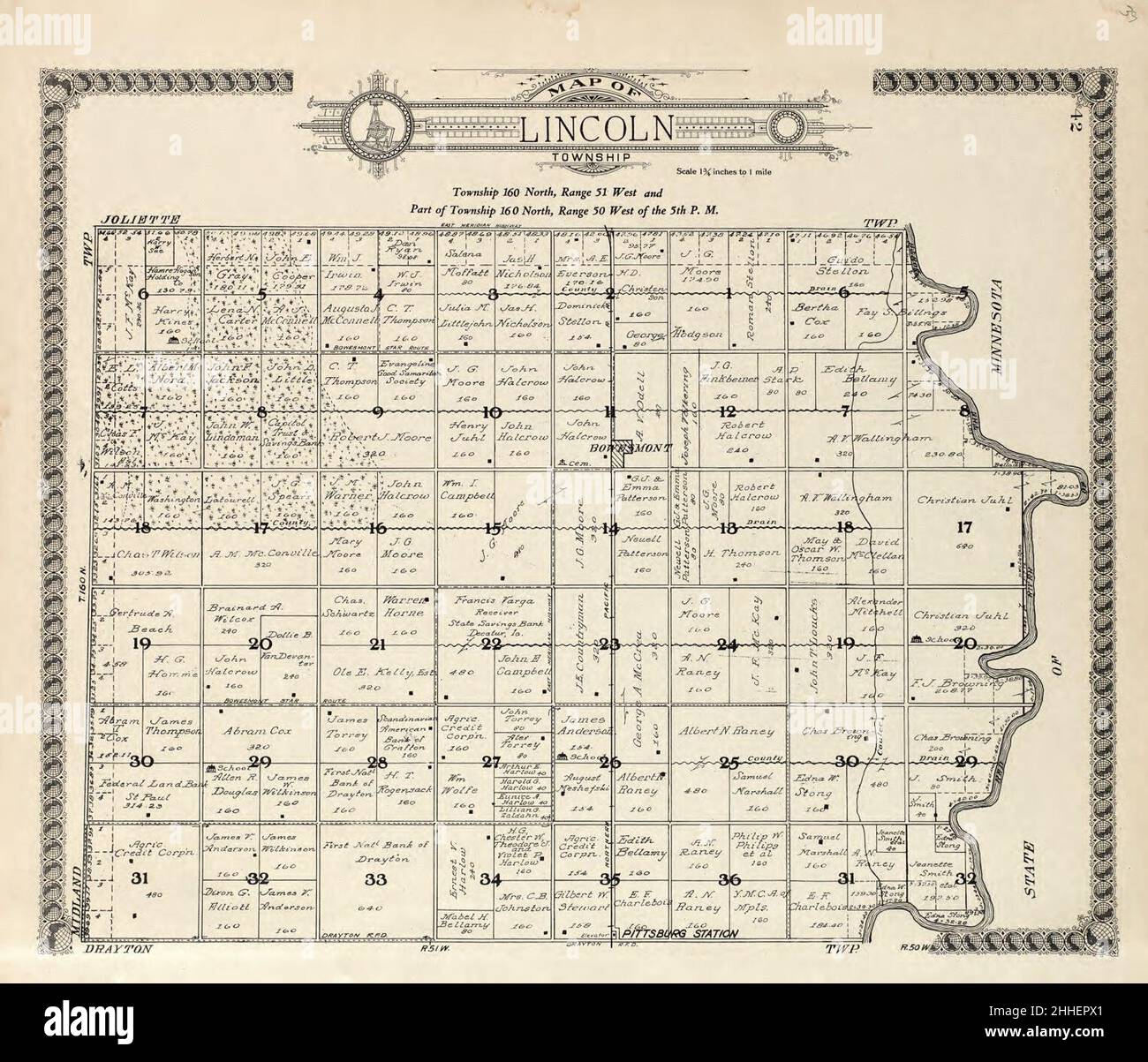 Standard atlas of Pembina County, North Dakota including a plat book