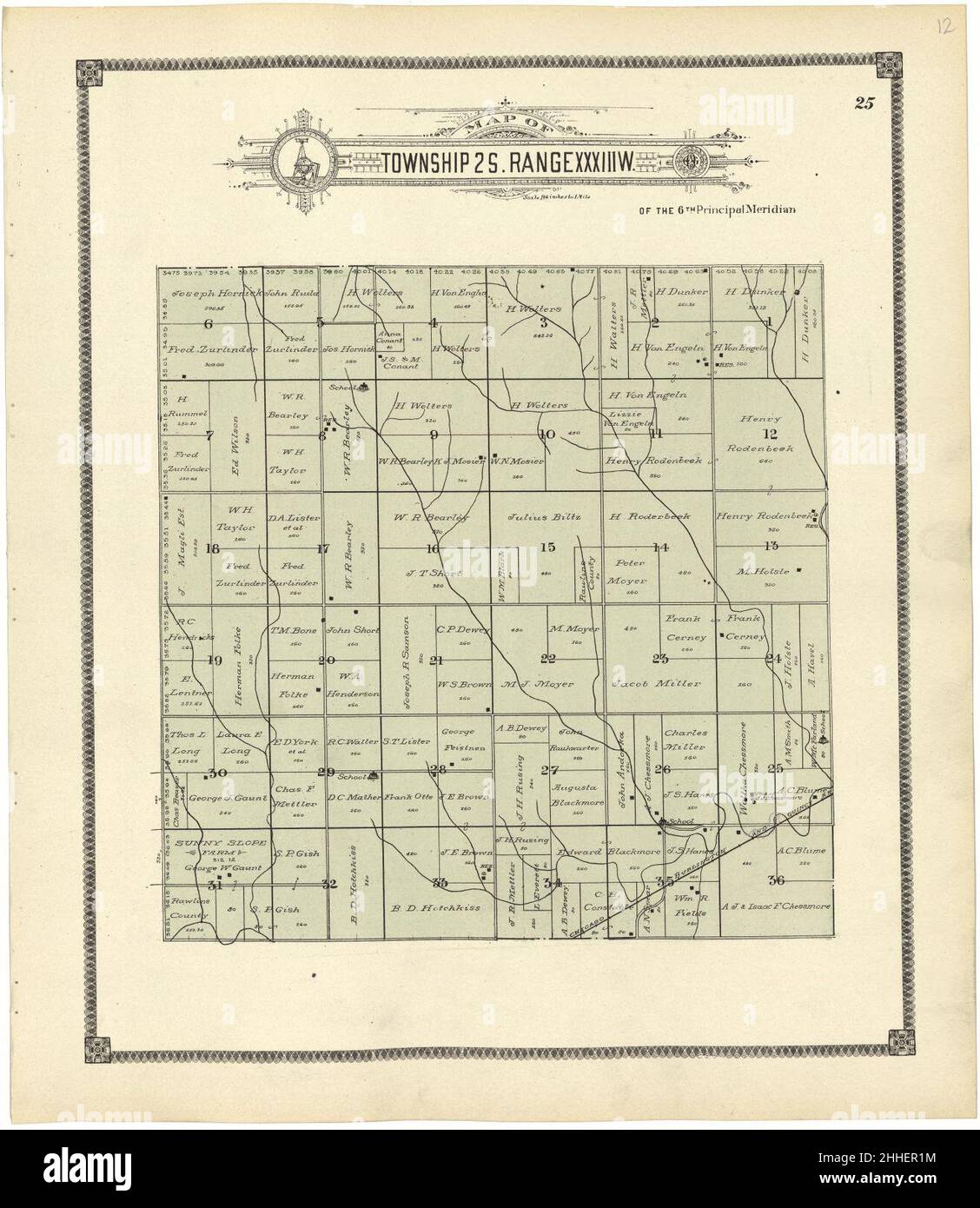 Standard atlas of Rawlins County, Kansas including a plat book of the