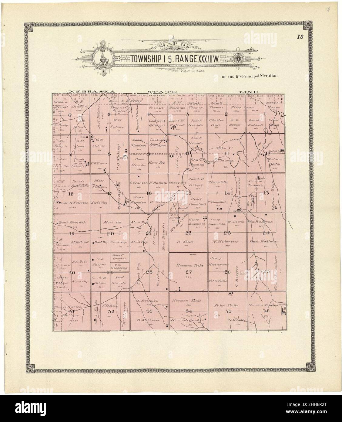 Standard atlas of Rawlins County, Kansas including a plat book of the
