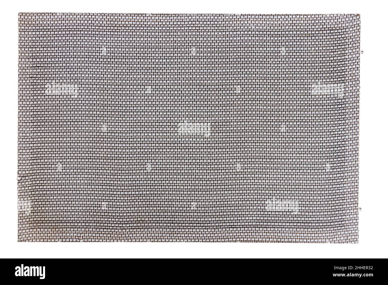 Vintage gray fabric speaker grill isolated on white background Stock Photo