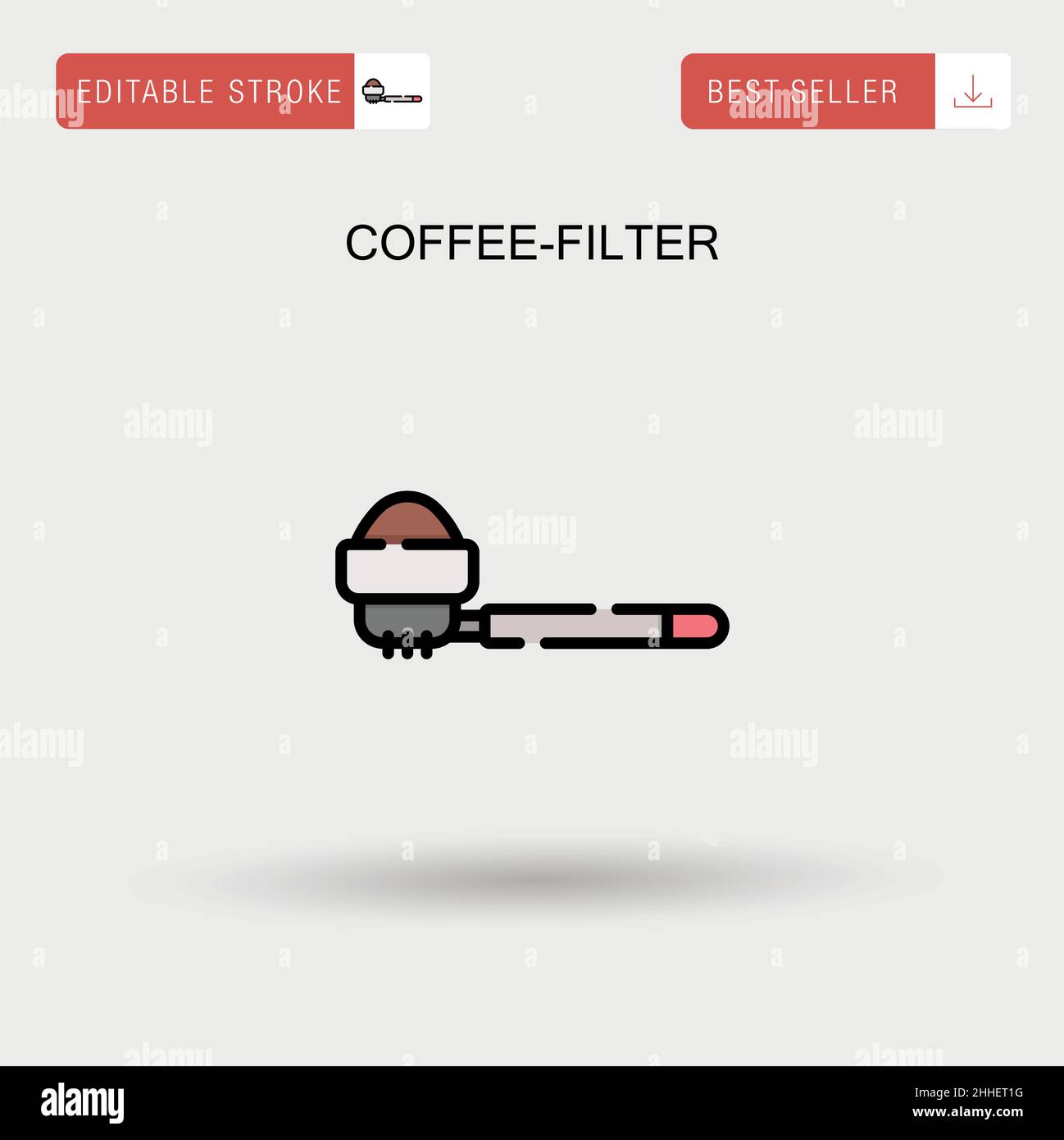 Coffee-filter Simple vector icon. Stock Vector