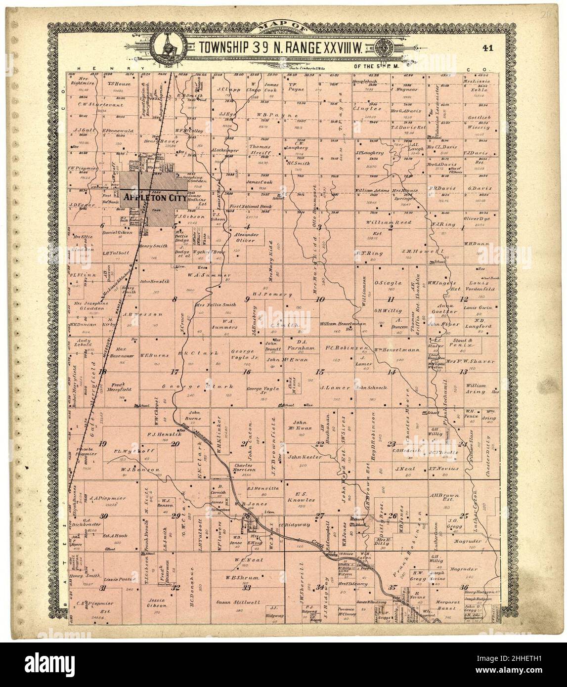 Standard atlas of St. Clair County, Missouri including a plat book of the villages, cities and