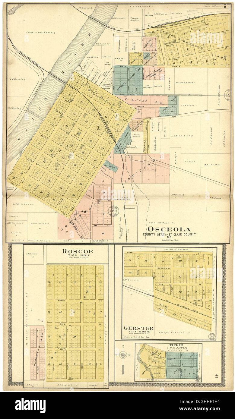 Standard atlas of St. Clair County, Missouri including a plat book of the villages, cities and