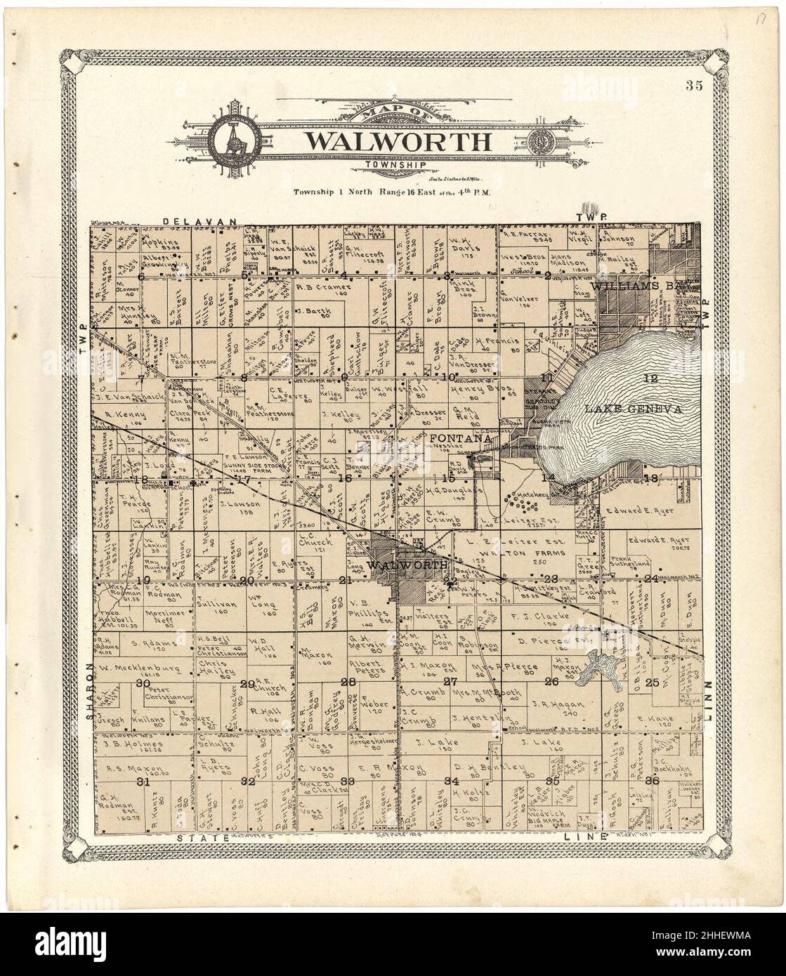Walworth County Plat Map Standard Atlas Of Walworth County, Wisconsin - Including A Plat Book Of The  Villages, Cities And Townships Of The County, Patrons Directory, Reference  Business Directory And Departments Devoted To Stock Photo - Alamy