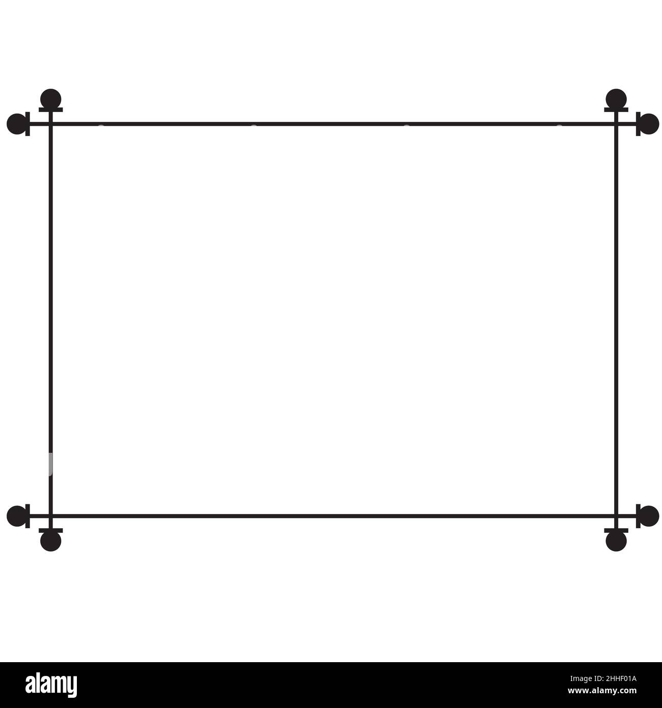 Frame border line. Decorative frames. flat style Stock Photo Alamy