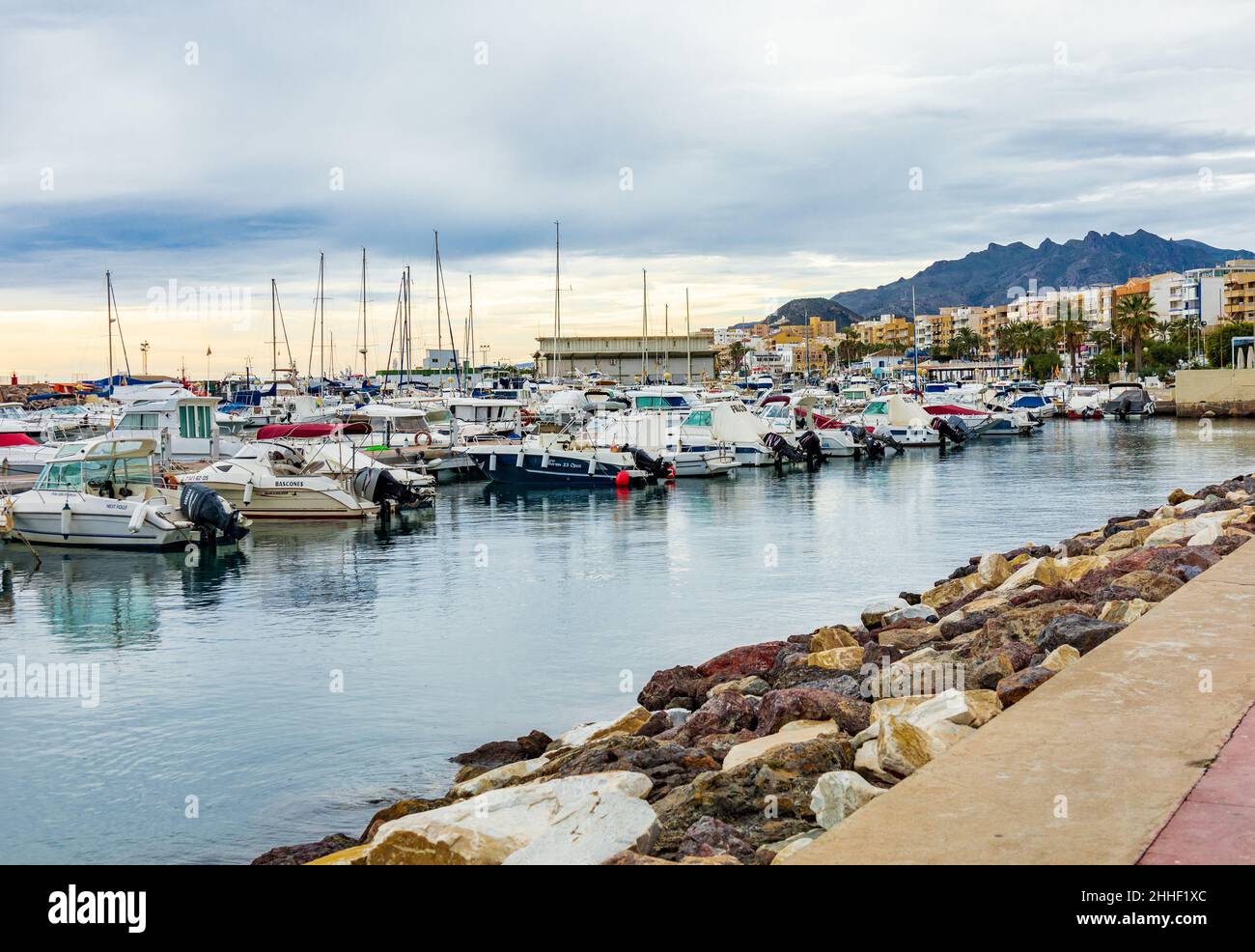 Marina and Town of Garrucha,  Almeria province, Andalucía, Spain Stock Photo